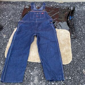 Dickies Denim Cotton Overalls SIZE 46x30